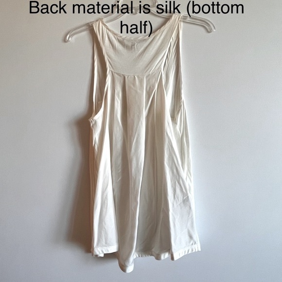 BNWOT COMPTOIR DES COTONNIERES SILK BLEND WHITE FLOWY TANK - Picture 3 of 7